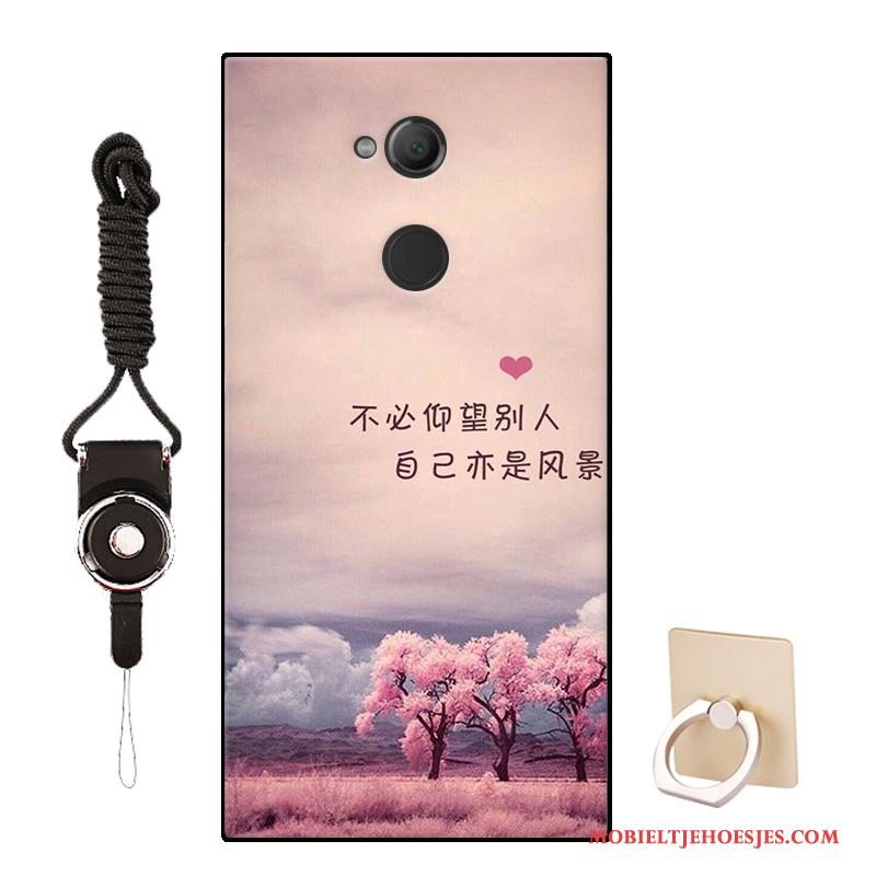 Sony Xperia Xa2 Ultra Hoesje Telefoon Roze Bescherming Zacht Patroon Pas