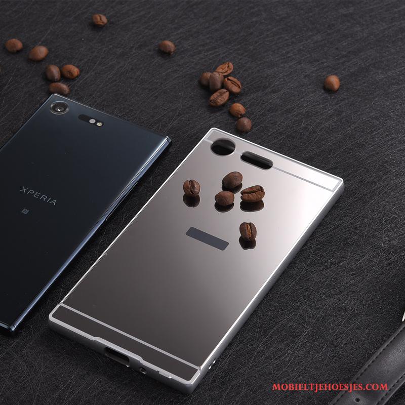 Sony Xperia Xz Premium Dun Rose Goud Metaal Omlijsting Hoes Anti-fall Hoesje Telefoon