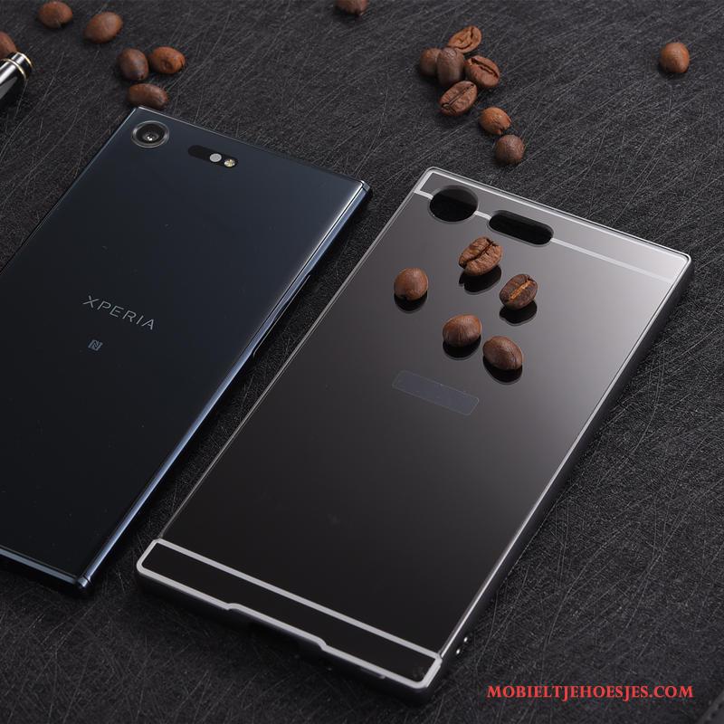 Sony Xperia Xz Premium Dun Rose Goud Metaal Omlijsting Hoes Anti-fall Hoesje Telefoon