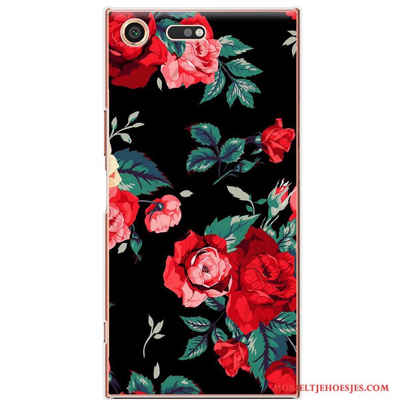 Sony Xperia Xz Premium Hoes Hoesje Telefoon Bloemen Mooie Groen Spotprent Bescherming