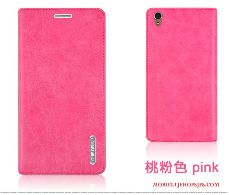 Sony Xperia Xz Premium Hoesje Roze Mobiele Telefoon Telefoon Bescherming Leren Etui