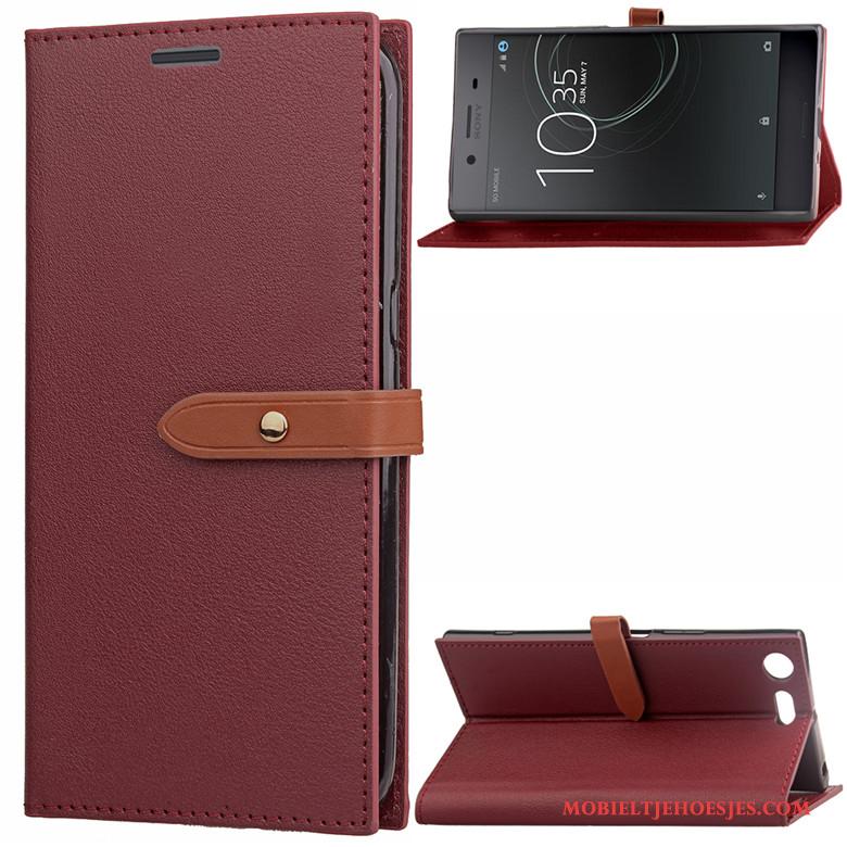 Sony Xperia Xz Premium Leren Etui Hoes Siliconen Zacht Bescherming Bedrijf Hoesje Telefoon