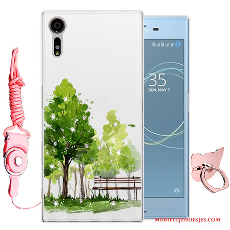 Sony Xperia Xz Spotprent Zacht Siliconen Hoes Hoesje Telefoon Bescherming Blauw