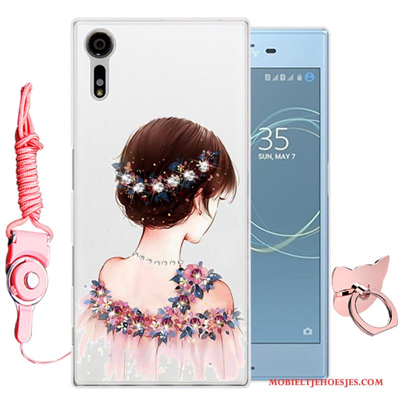 Sony Xperia Xz Spotprent Zacht Siliconen Hoes Hoesje Telefoon Bescherming Blauw