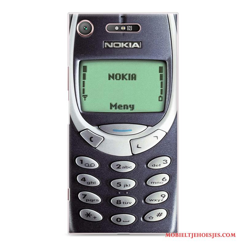 Sony Xperia Xz1 Bloemen Hoes Vintage Hoesje Telefoon Scheppend Bescherming Anti-fall