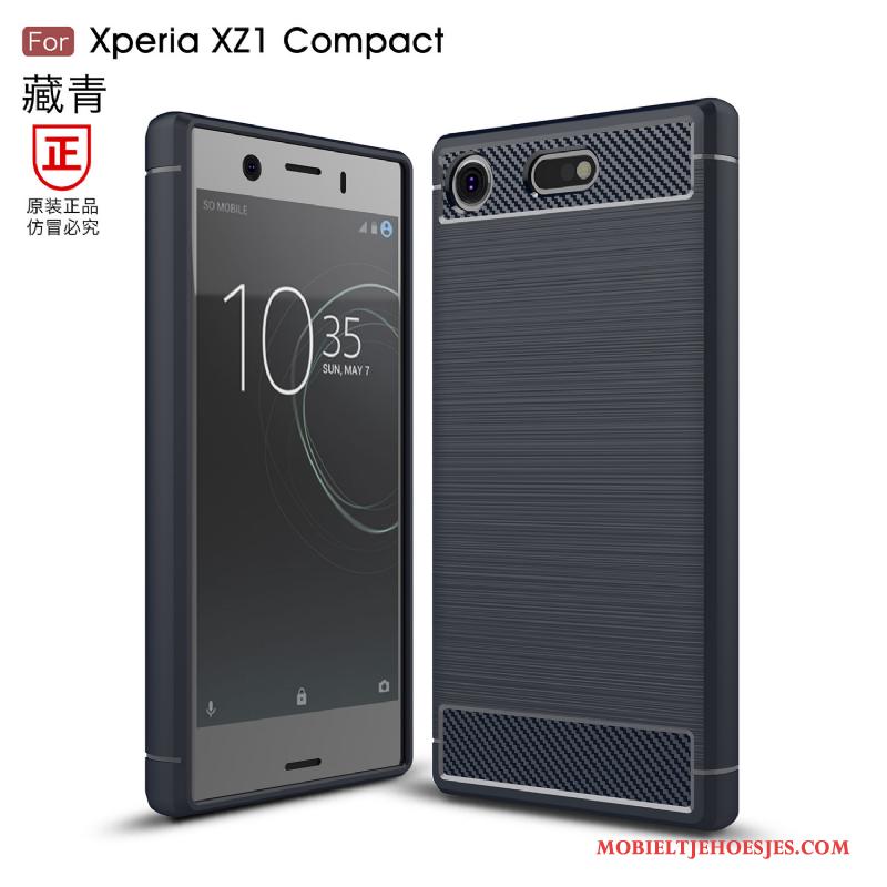 Sony Xperia Xz1 Compact All Inclusive Hoes Zwart Hoesje Telefoon Zacht Bescherming Mobiele Telefoon