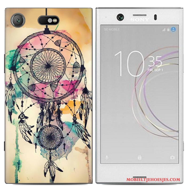 Sony Xperia Xz1 Compact Hoesje Spotprent Anti-fall Mobiele Telefoon Hoes Kleur Scheppend Trend