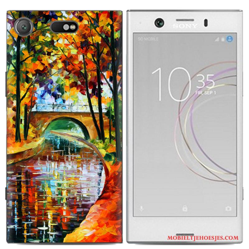 Sony Xperia Xz1 Compact Hoesje Spotprent Anti-fall Mobiele Telefoon Hoes Kleur Scheppend Trend