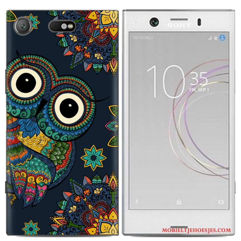 Sony Xperia Xz1 Compact Hoesje Spotprent Anti-fall Mobiele Telefoon Hoes Kleur Scheppend Trend