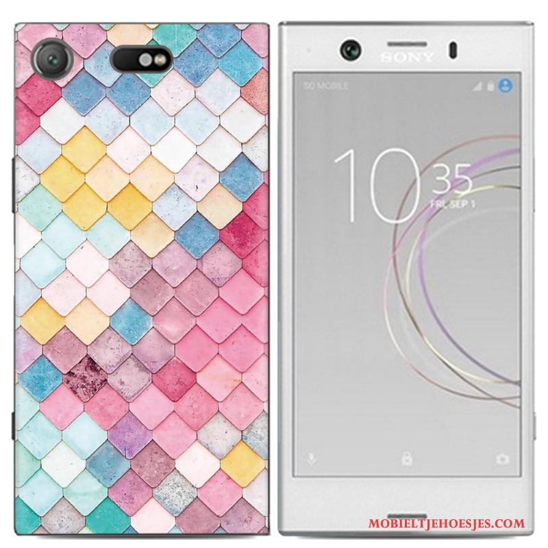 Sony Xperia Xz1 Compact Hoesje Spotprent Anti-fall Mobiele Telefoon Hoes Kleur Scheppend Trend