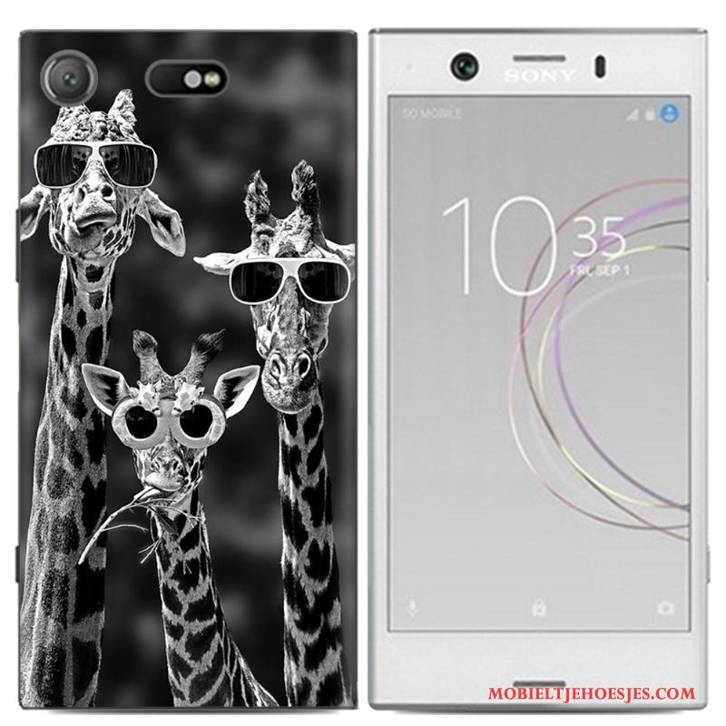 Sony Xperia Xz1 Compact Hoesje Spotprent Anti-fall Mobiele Telefoon Hoes Kleur Scheppend Trend