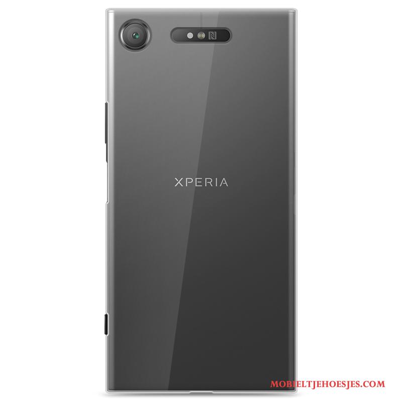 Sony Xperia Xz1 Hoesje Bescherming Anti-fall Telefoon Hard Geschilderd Purper