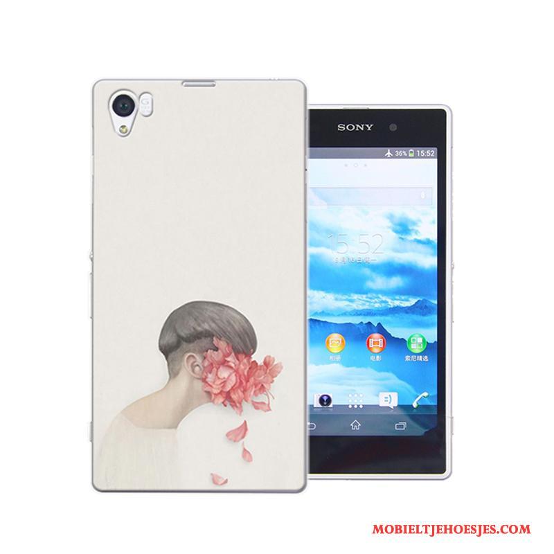 Sony Xperia Z1 Hard Hoes Hoesje Blauw Telefoon Geschilderd Anti-fall