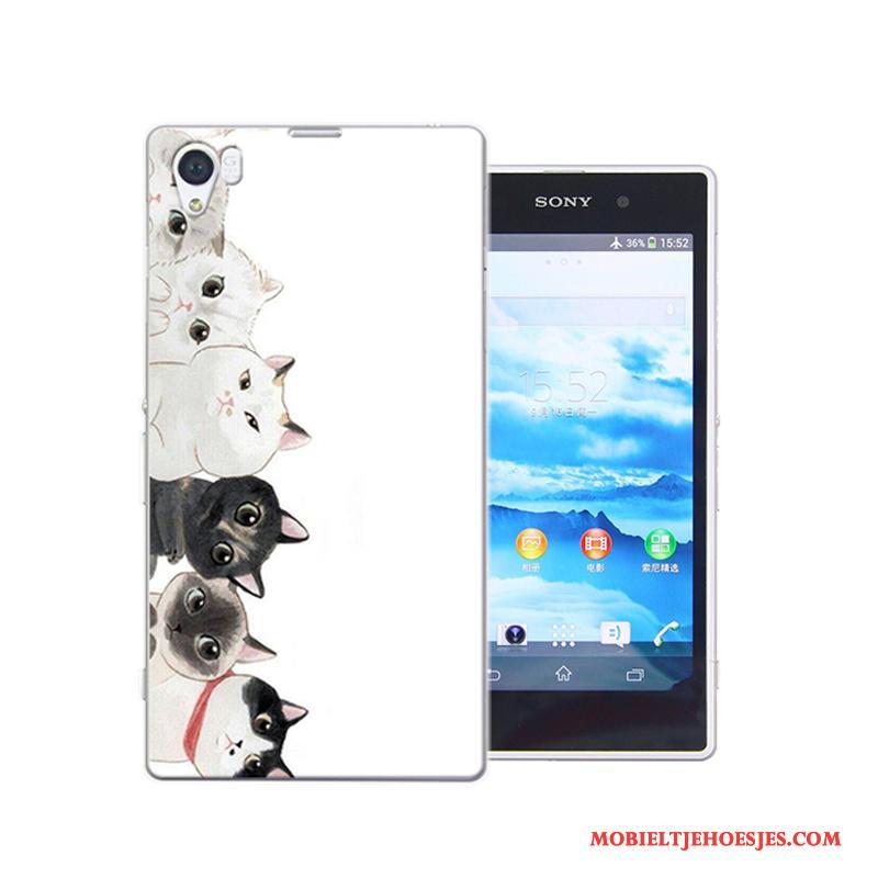Sony Xperia Z1 Hard Spotprent Hoesje Telefoon Bescherming Rood Anti-fall