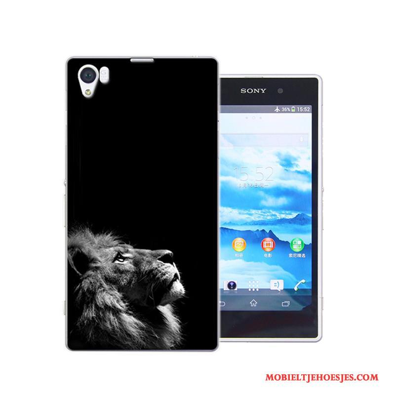 Sony Xperia Z1 Hard Spotprent Hoesje Telefoon Bescherming Rood Anti-fall