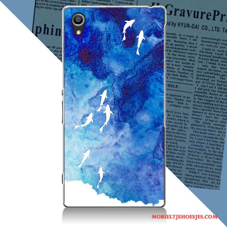 Sony Xperia Z2 Anti-fall Hoesje Schrobben Telefoon Purper Bescherming Hard