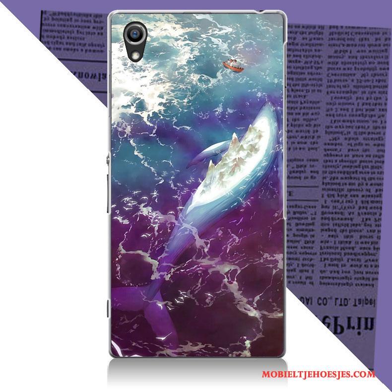 Sony Xperia Z2 Anti-fall Hoesje Schrobben Telefoon Purper Bescherming Hard