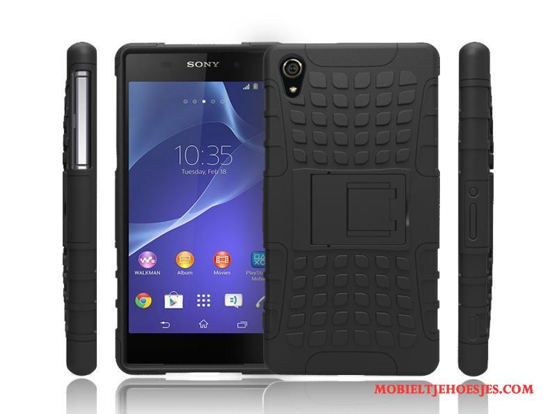 Sony Xperia Z2 Ondersteuning Antislip Hoes Hoesje Groen Mobiele Telefoon Patroon
