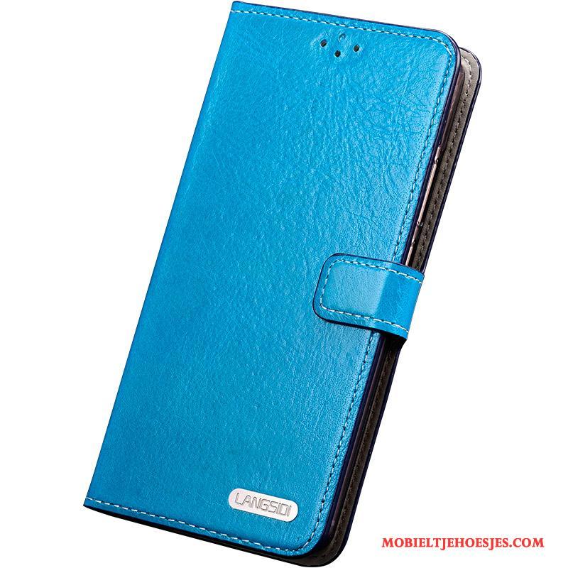 Sony Xperia Z3+ Hoesje Leren Etui Bruin Bescherming Echt Leer Eenvoudige Anti-fall Hoes