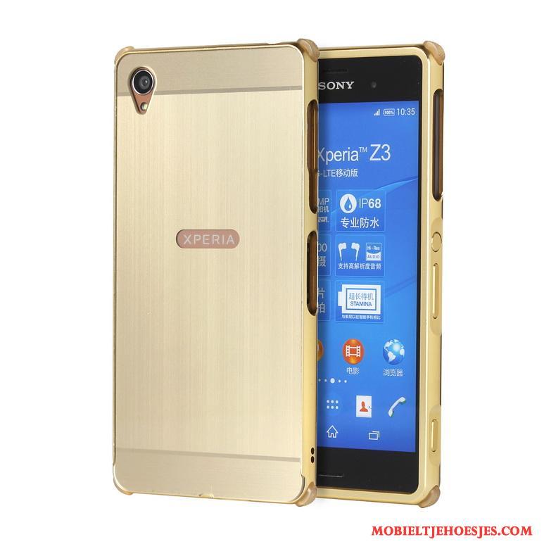 Sony Xperia Z3+ Hoesje Rose Goud Achterklep Anti-fall Telefoon Bescherming Metaal