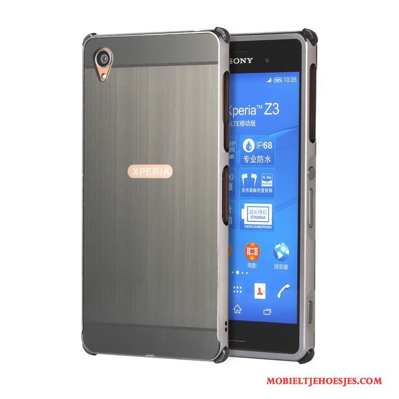 Sony Xperia Z3+ Hoesje Rose Goud Achterklep Anti-fall Telefoon Bescherming Metaal