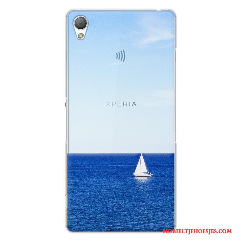 Sony Xperia Z3 Original Dun Doorzichtig Hoes Hoesje Telefoon Blauw Scheppend