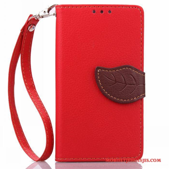 Sony Xperia Z5 Compact Hoesje Kaart Bescherming Hoes Rood Leren Etui Mobiele Telefoon Groen