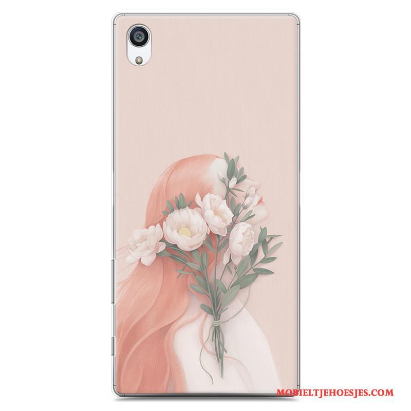 Sony Xperia Z5 Hard Hoesje Telefoon Geschilderd Rood Bescherming Kunst