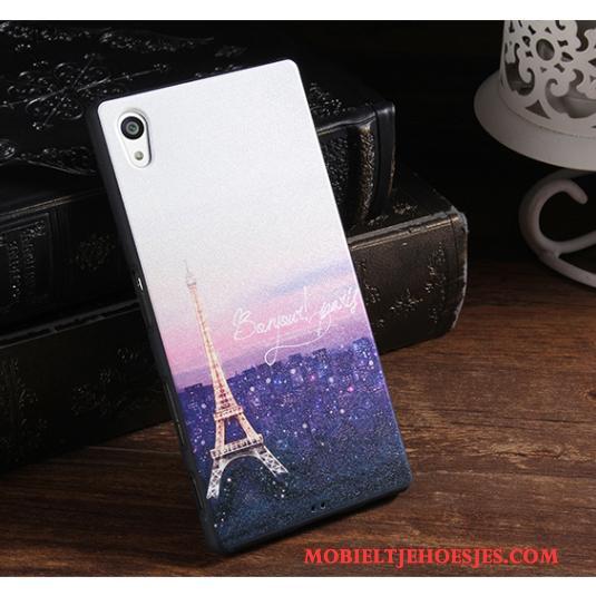 Sony Xperia Z5 Hoesje Anti-fall Blauw All Inclusive Bescherming Spotprent Siliconen Zacht