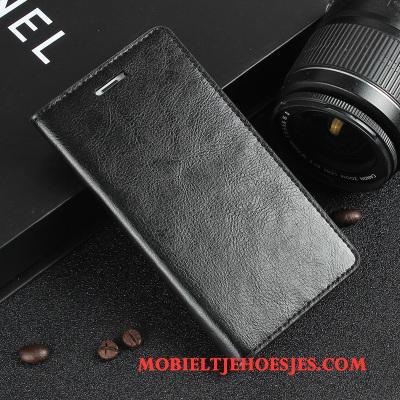 Sony Xperia Z5 Hoesje Echt Leer Leren Etui Rood Clamshell Bescherming Hoes Mobiele Telefoon