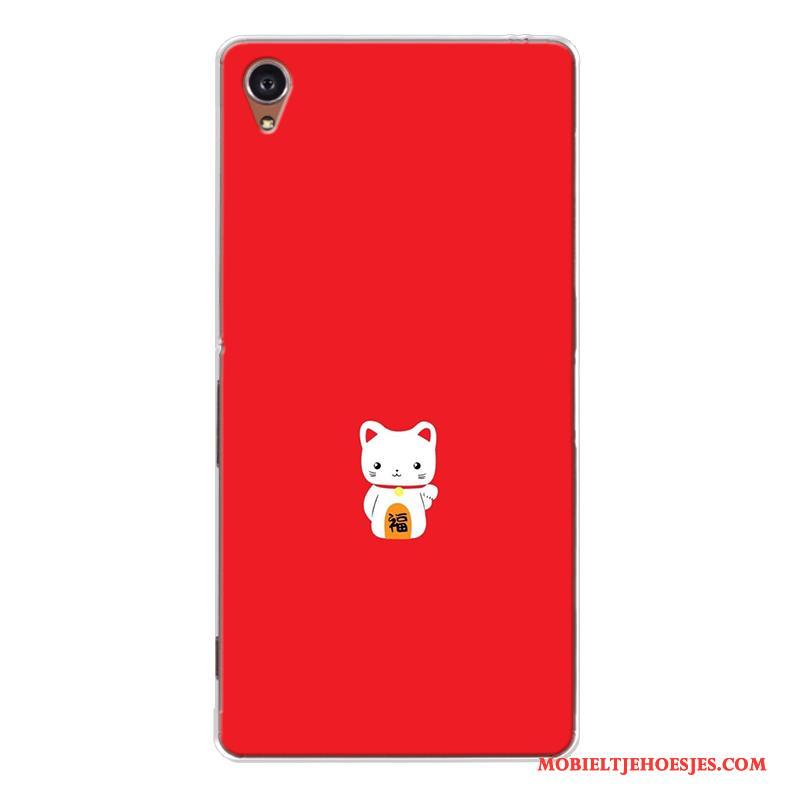 Sony Xperia Z5 Hoesje Telefoon Hond All Inclusive Spotprent Rood Kat Vreugdevol