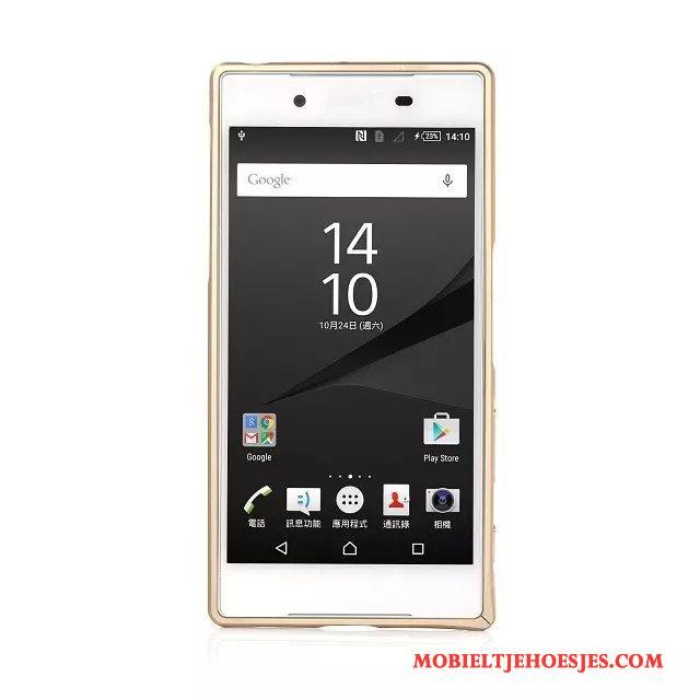 Sony Xperia Z5 Hoesje Telefoon Mobiele Telefoon Bescherming Omlijsting Groen Metaal