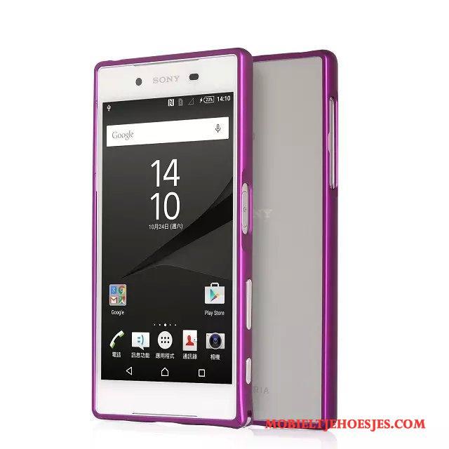 Sony Xperia Z5 Hoesje Telefoon Mobiele Telefoon Bescherming Omlijsting Groen Metaal