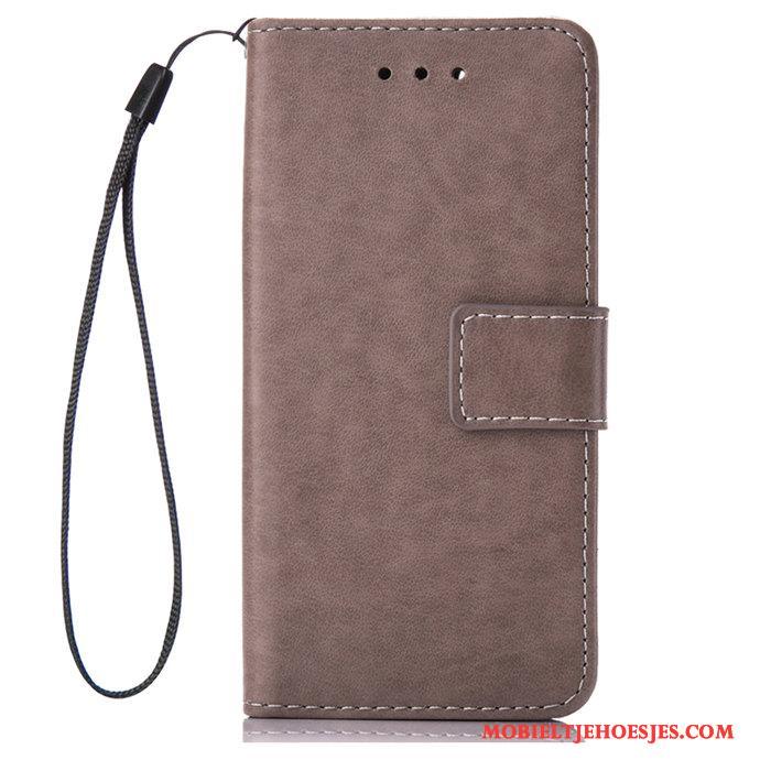 Sony Xperia Z5 Leren Etui Roze Hoesje Telefoon Rood Anti-fall Bescherming Clamshell