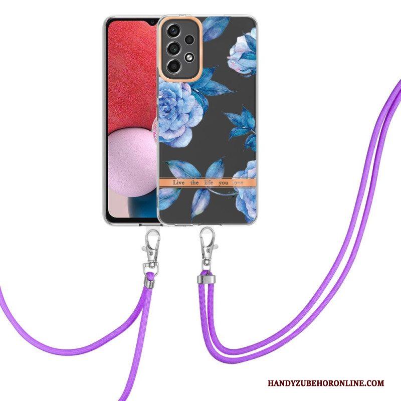 Telefoonhoesje voor Samsung Galaxy A13 Met Koord Mandala Zon Met Lanyard