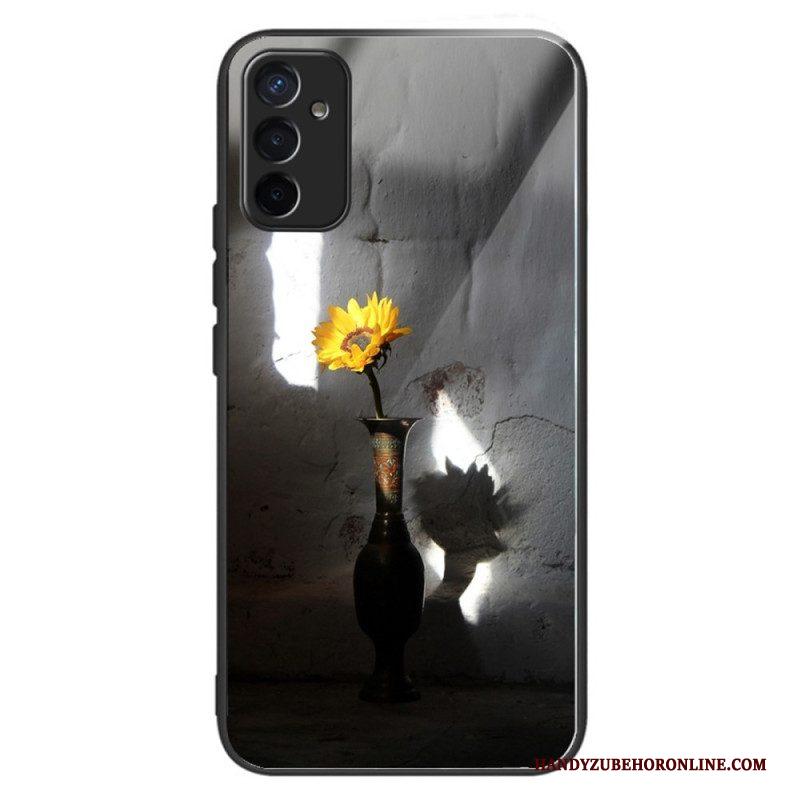 Telefoonhoesje voor Samsung Galaxy M13 Zonnebloemen Gehard Glas