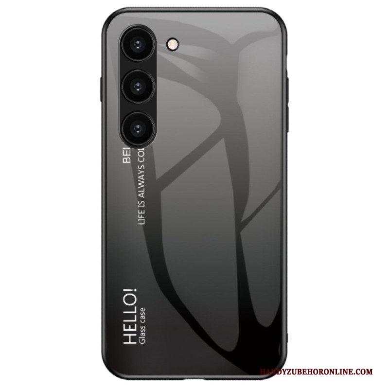 Telefoonhoesje voor Samsung Galaxy S23 Plus 5G Gehard Glas Hallo