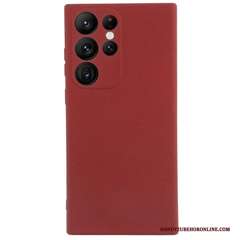 Telefoonhoesje voor Samsung Galaxy S23 Ultra 5G Flexibele Siliconen Mat