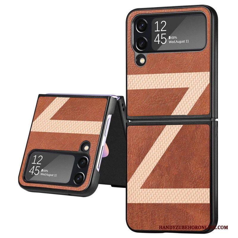 Telefoonhoesje voor Samsung Galaxy Z Flip 4 Folio-hoesje Stijl Leer Z Design