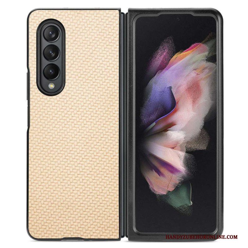 Telefoonhoesje voor Samsung Galaxy Z Fold 4 Koolstofvezel Met Geweven Effect