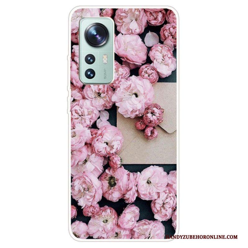 Telefoonhoesje voor Xiaomi 12 / 12X Siliconen Bloemen