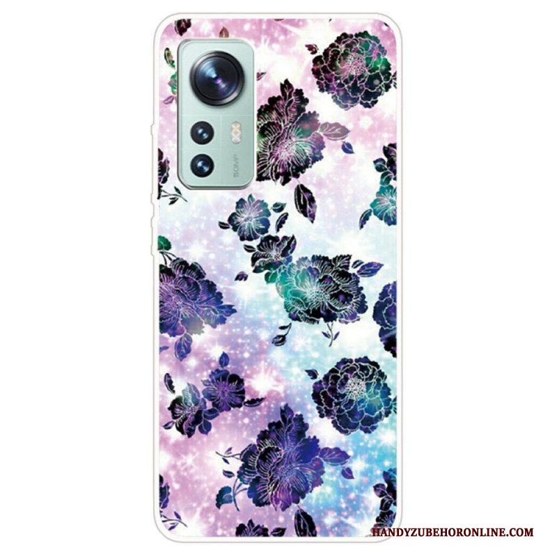 Telefoonhoesje voor Xiaomi 12 / 12X Siliconen Bloemen