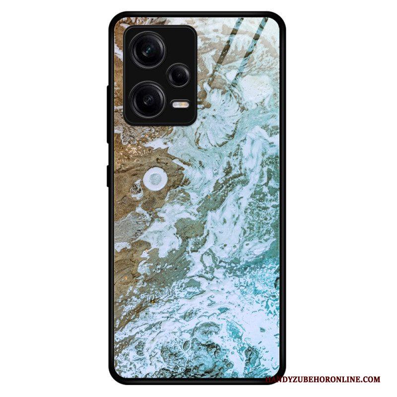 Telefoonhoesje voor Xiaomi Redmi Note 12 Pro Marmeren Kleuren Gehard Glas