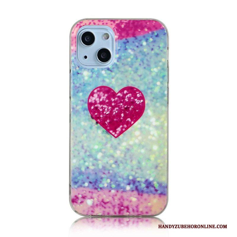 Telefoonhoesje voor iPhone 13 Mini Glitter Marmer