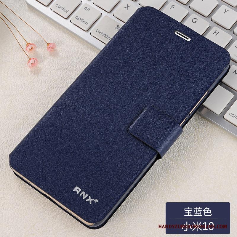 Xiaomi Mi 10 Clamshell Hoesje Telefoon Anti-fall Leren Etui Blauw All Inclusive Mini