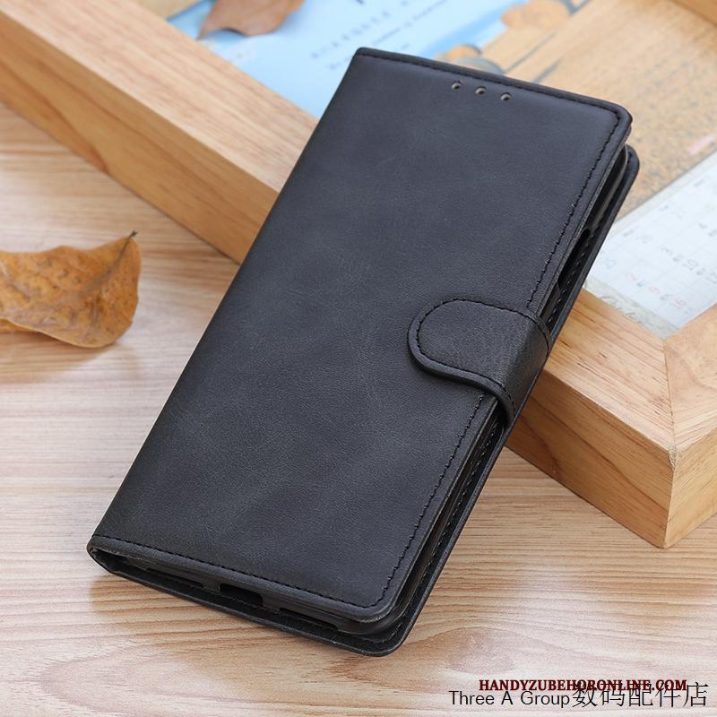 Xiaomi Mi 10 Hoesje Eenvoudige Anti-fall Kaart Leren Etui Bedrijf Vintage Mini