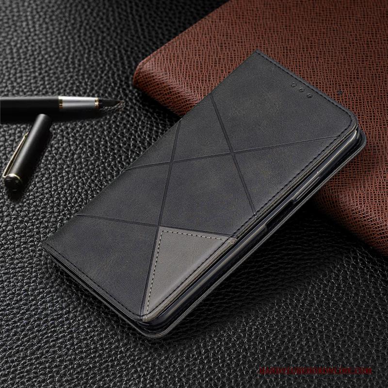 Xiaomi Mi 10 Hoesje Telefoon Automatisch Folio Leren Etui Blauw Mini Bescherming