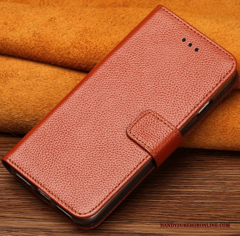 Xiaomi Mi 10 Pro Anti-fall Bescherming Hoesje Mobiele Telefoon Echt Leer Folio Goud