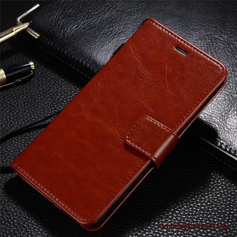 Xiaomi Mi 10 Pro Anti-fall Hoesje Telefoon Rood Bescherming Clamshell Leren Etui Mini