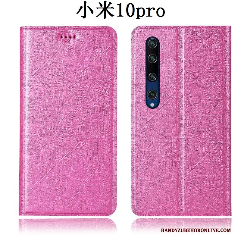 Xiaomi Mi 10 Pro Hoesje Bescherming Leren Etui All Inclusive Folio Mini Anti-fall Zijde